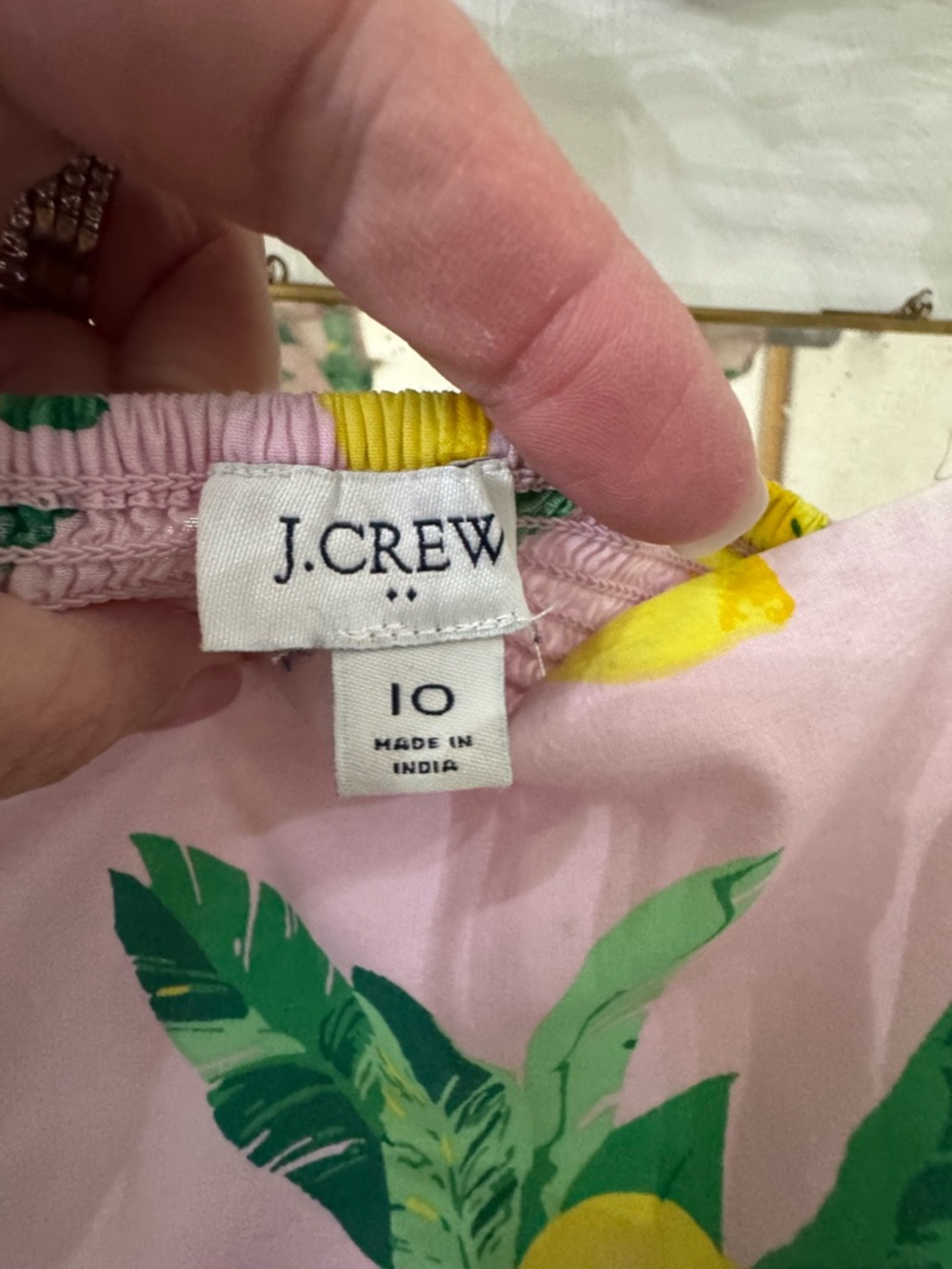 J. Crew Pink Lemon Print Dress - Picture 5 of 8